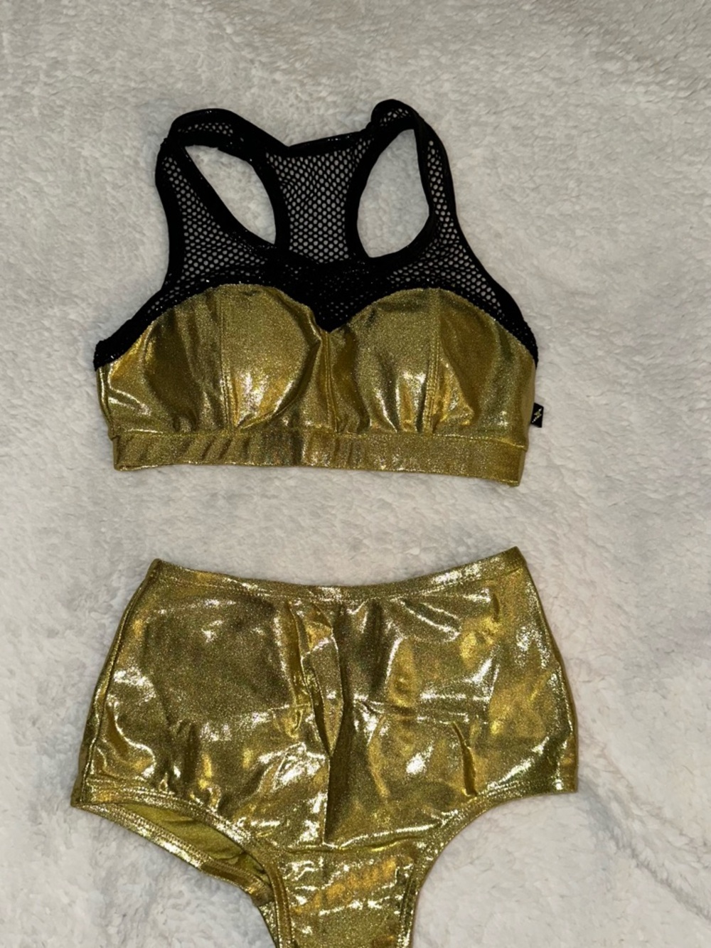 Cleo The Hurricane Heart Breaker Metallic Gold Set Sz S NWOT